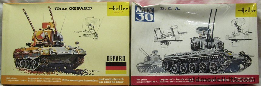 Heller 1/35 Char Gepard AA Tank / AMX 30 D.C.A., 820 811 plastic model kit